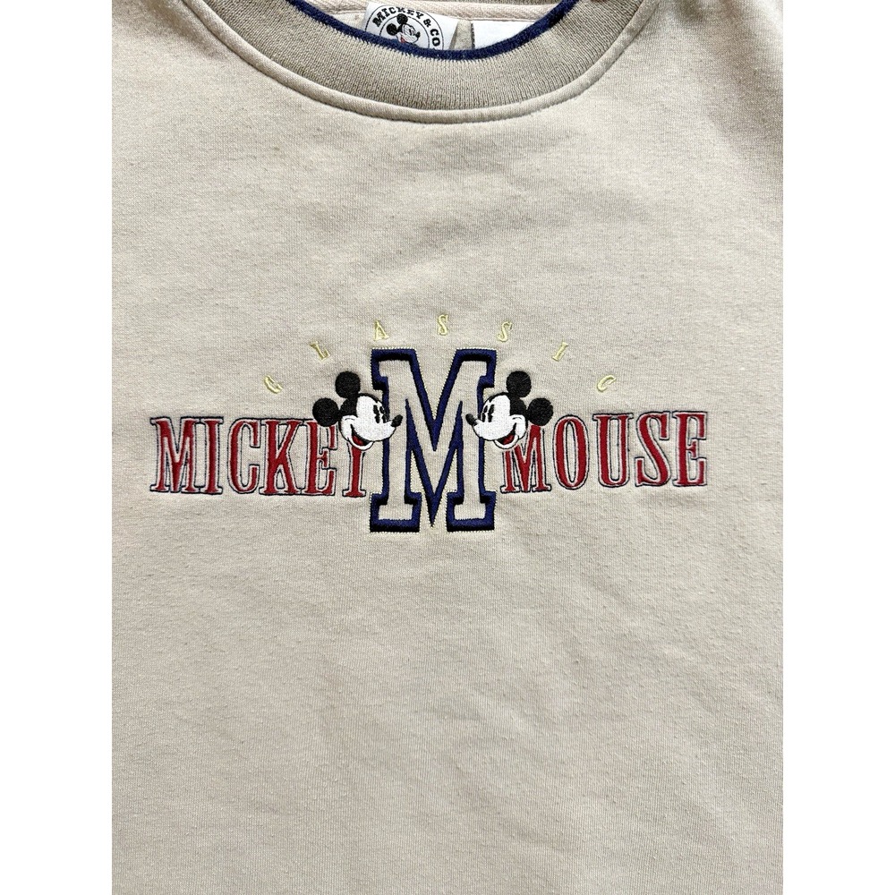 VINTAGE Mickey & Co Disney Sweatshirt Crewneck  Embroidered Graphic Sz L  Large - Picture 4 of 15